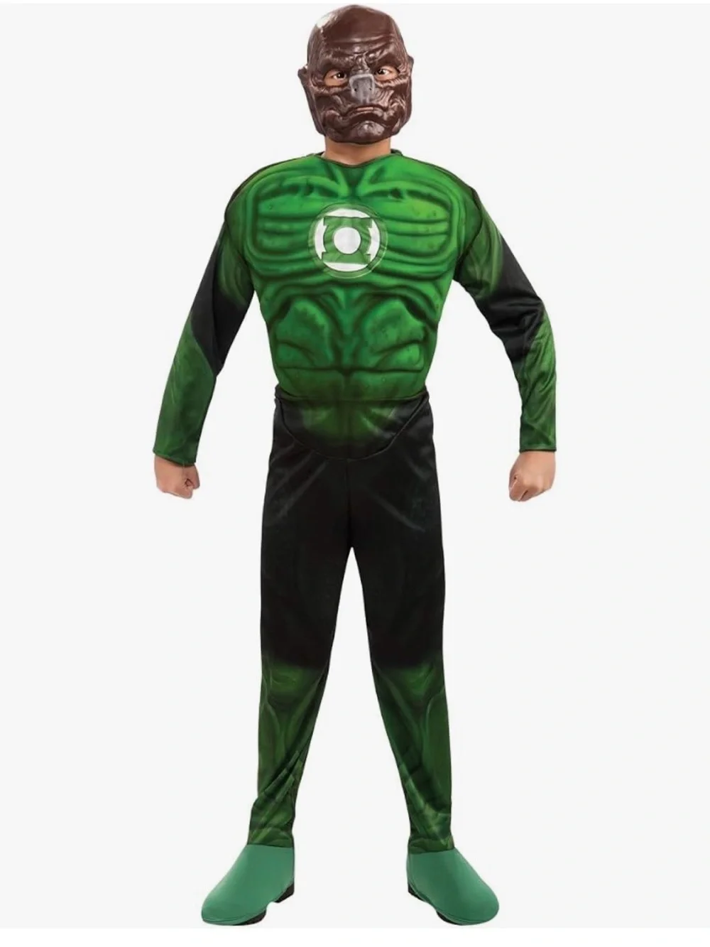 Kilowog,Green Lantern Child's Deluxe Costume , Kid Size Large 8-10,with Muscle